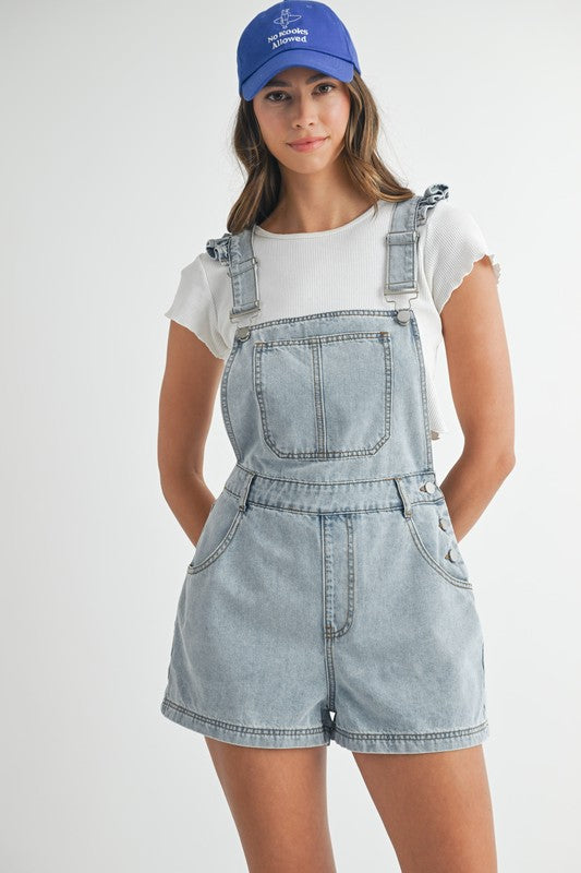 Ruffle Overall Romper