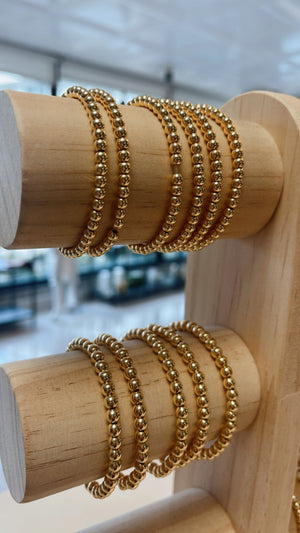 Gold Stretchy Beaded Bracelet