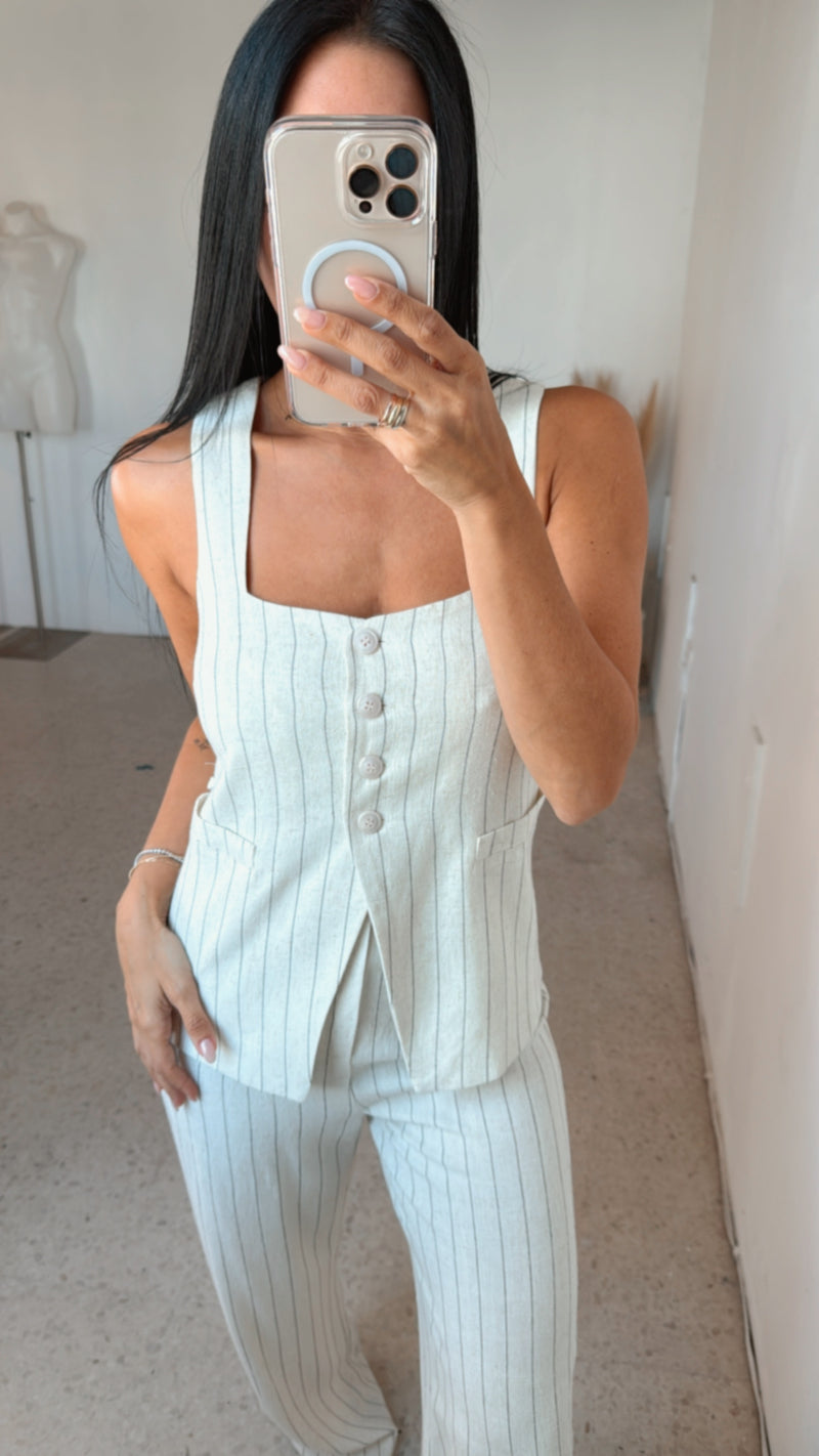 Milani Stripe Vest & Trouser Pants