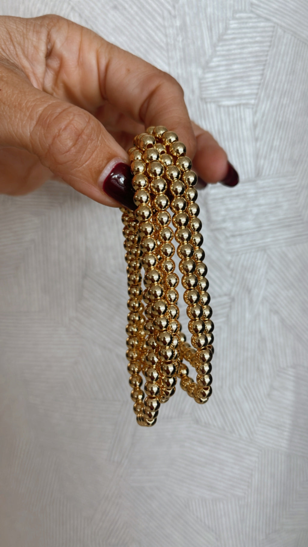 Gold Stretchy Beaded Bracelet