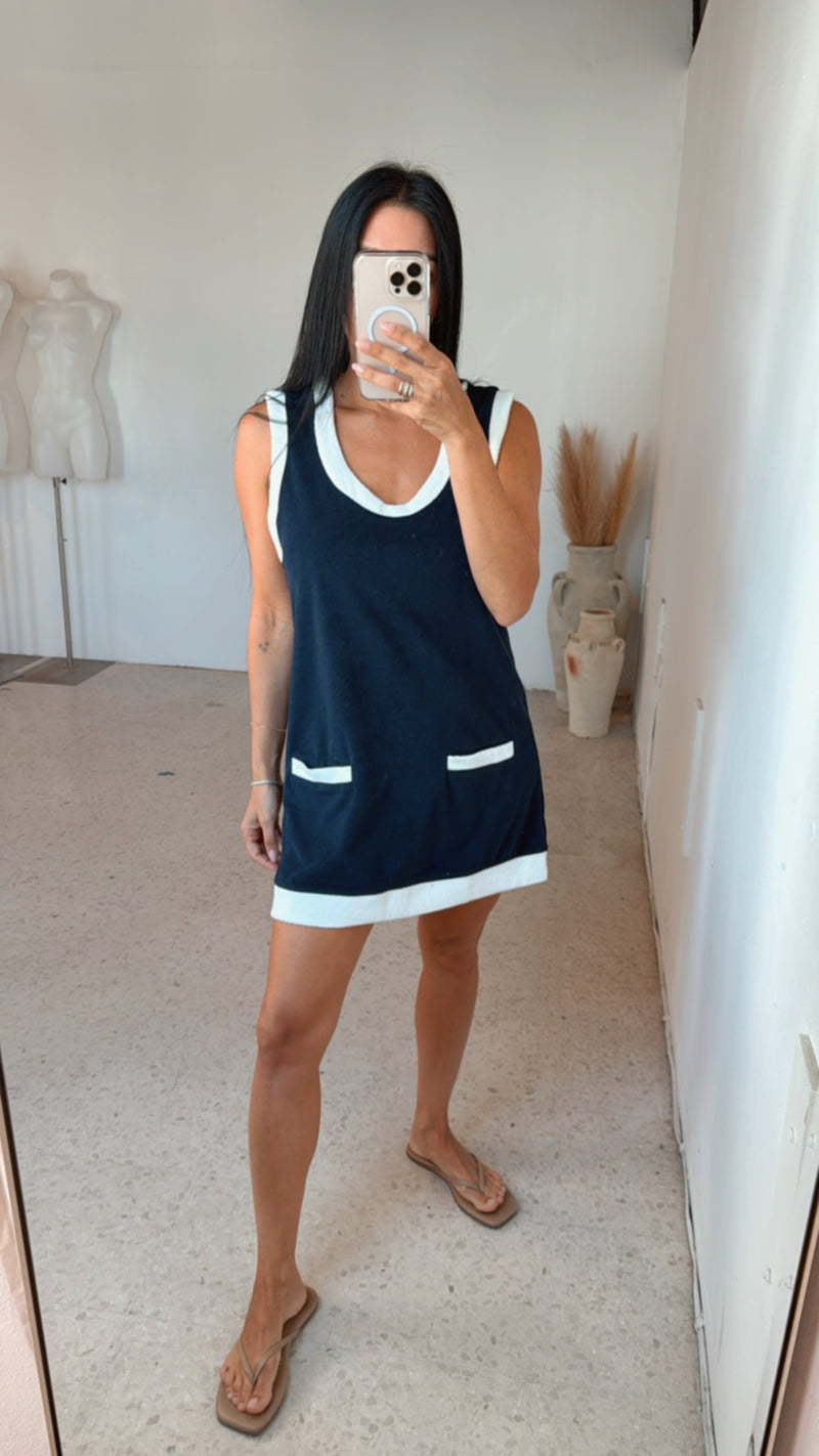 Terry Navy Dress