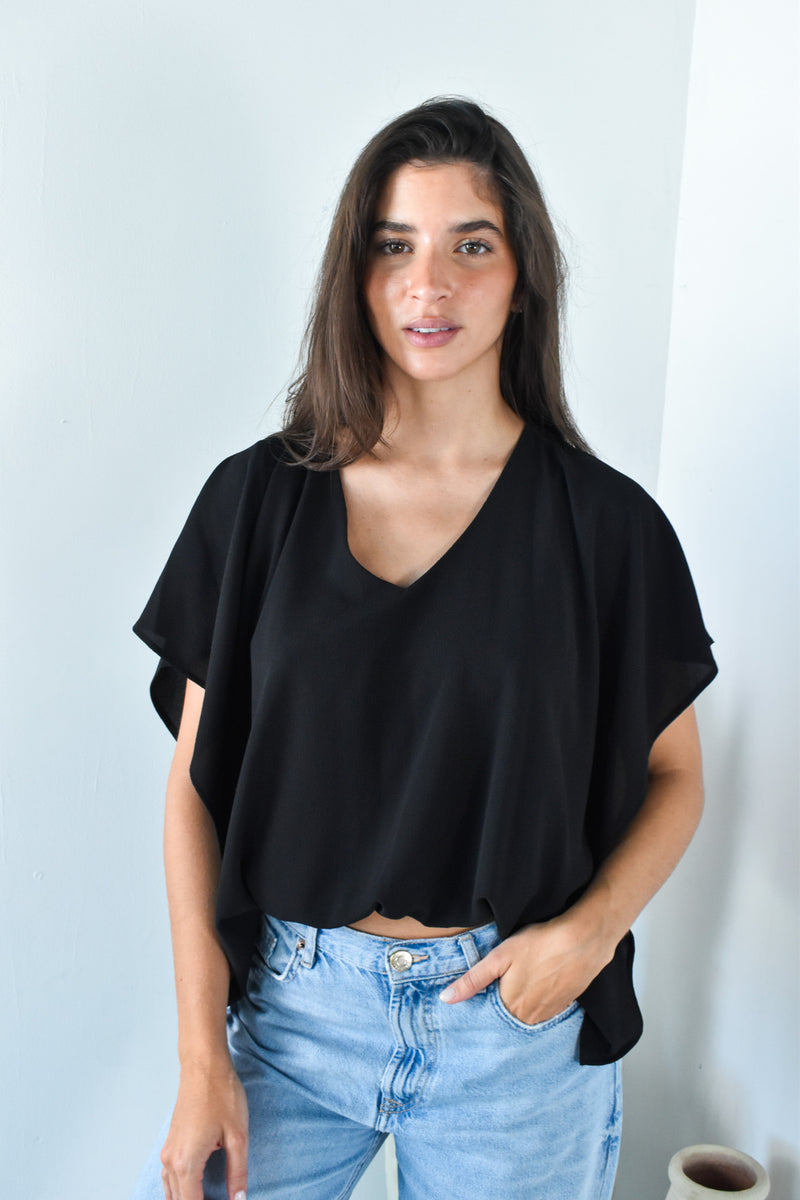 Flowy Black Top