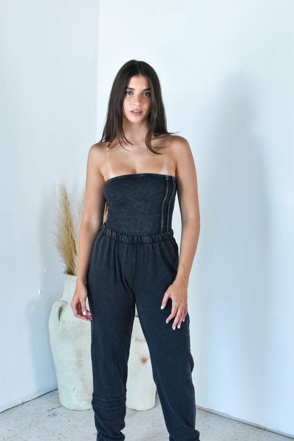 Strapless Bodysuit & Jogger Set