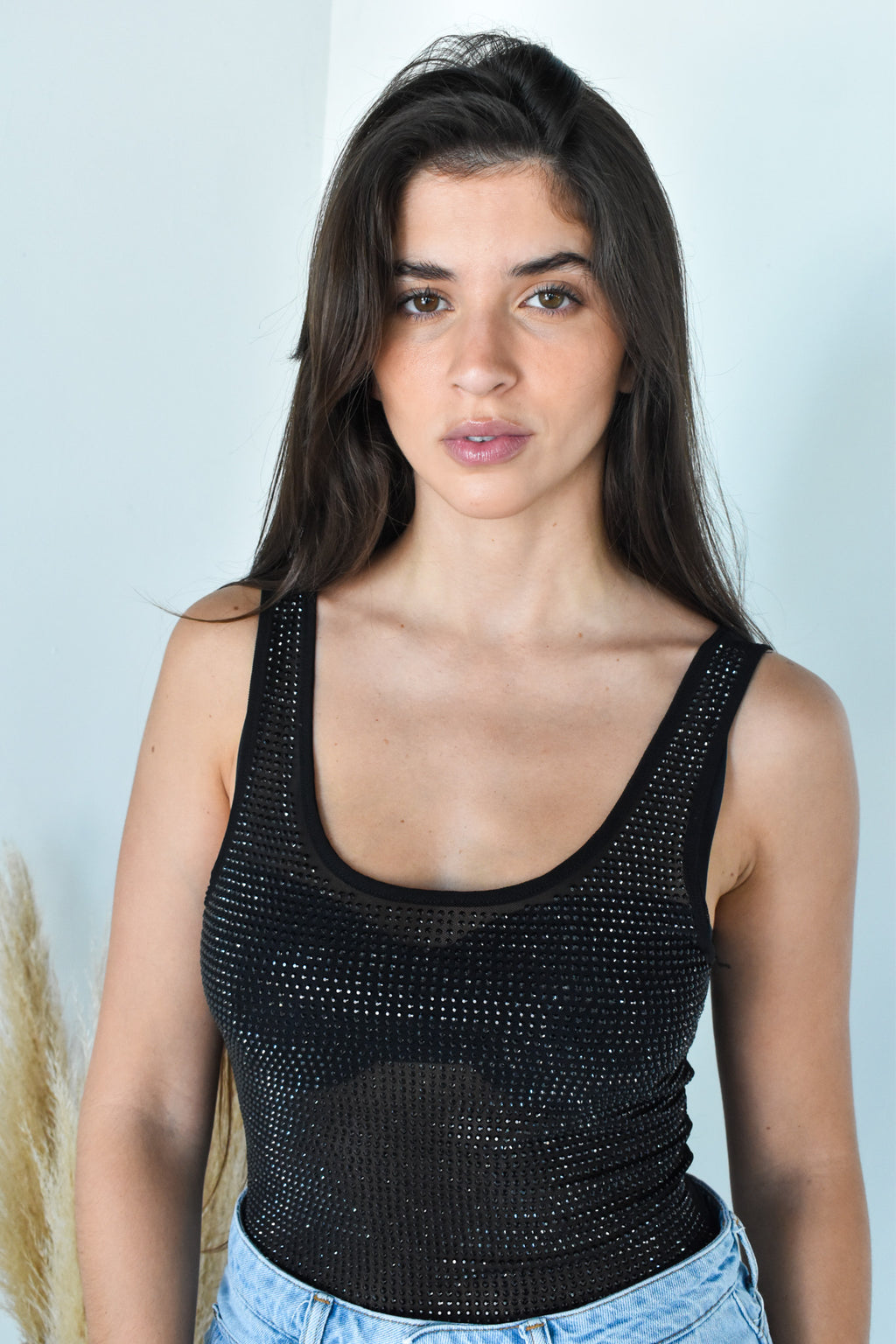 Black Mesh Bodysuit