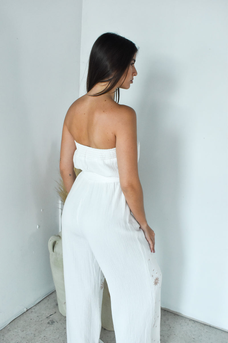 Gauze Strapless Jumpsuit