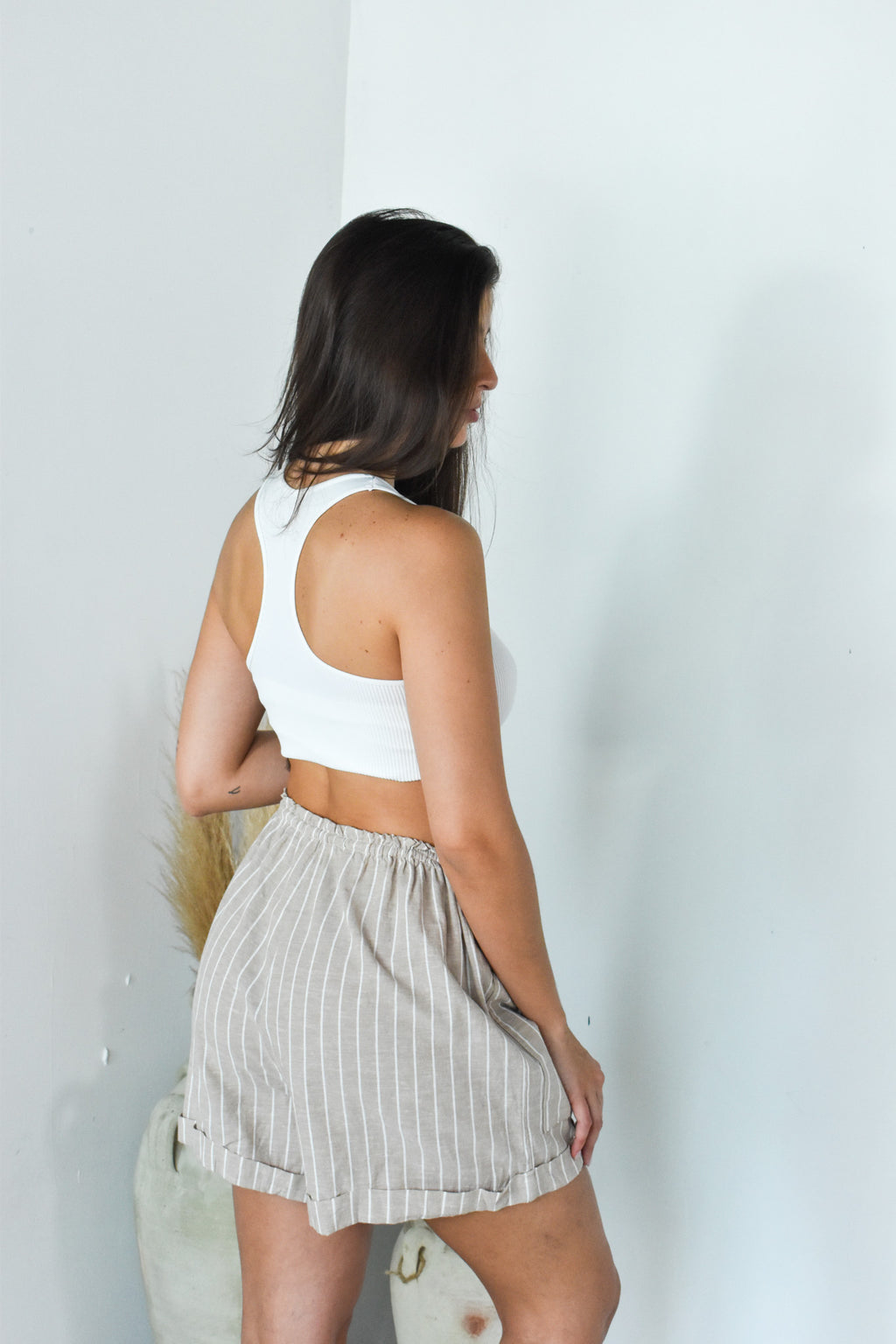 Stripe Linen Shorts