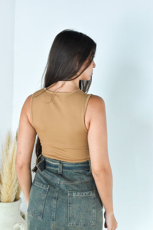 Square Neck Crop Tank