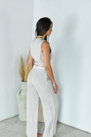 Linen Vest & Pant Set