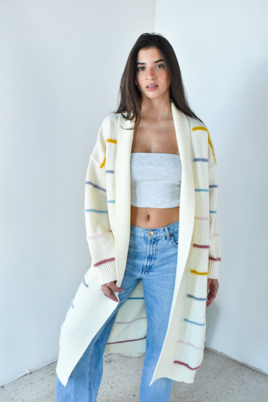 Multi Color Stripe Cardigan