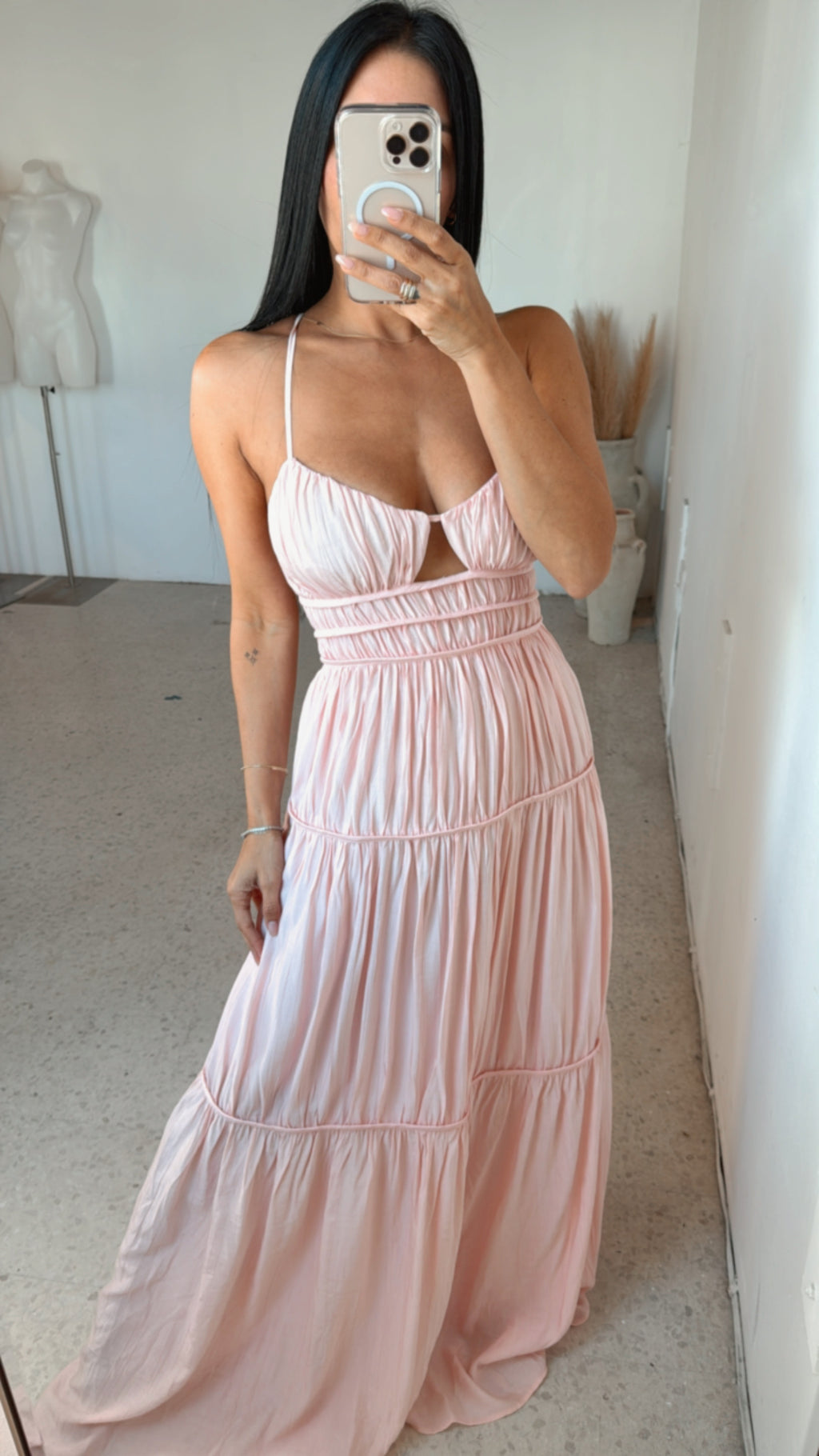 Baby Pink Maxi Dress