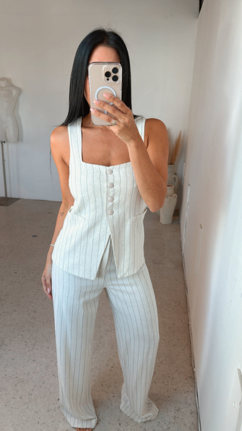 Milani Stripe Vest & Trouser Pants