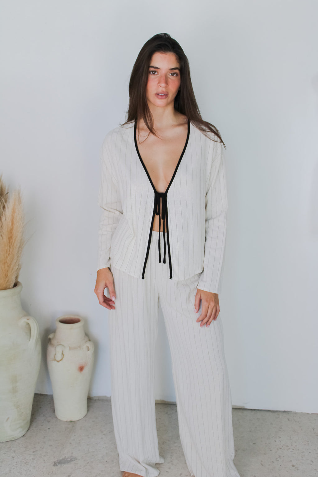 Stripe Natural Set