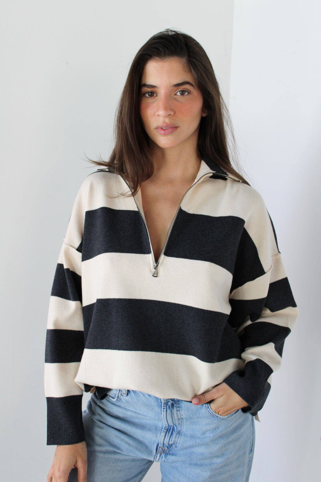 Stripe Sweater Top