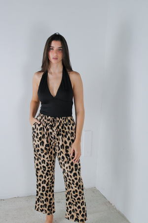 Leopard Drawstring Joggers