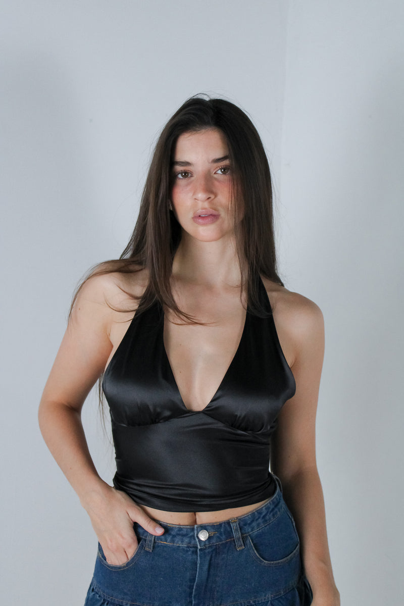 Satin Halter Top