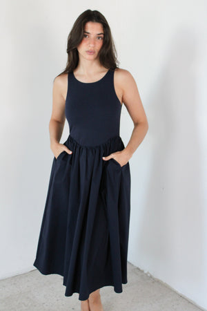 Navy Midi Dress