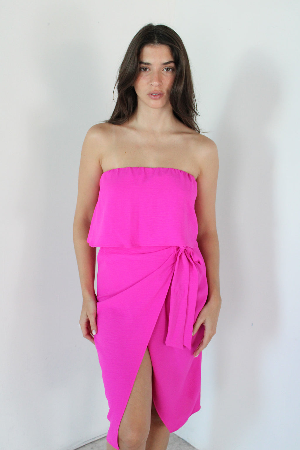 Cala Solid Midi Dress