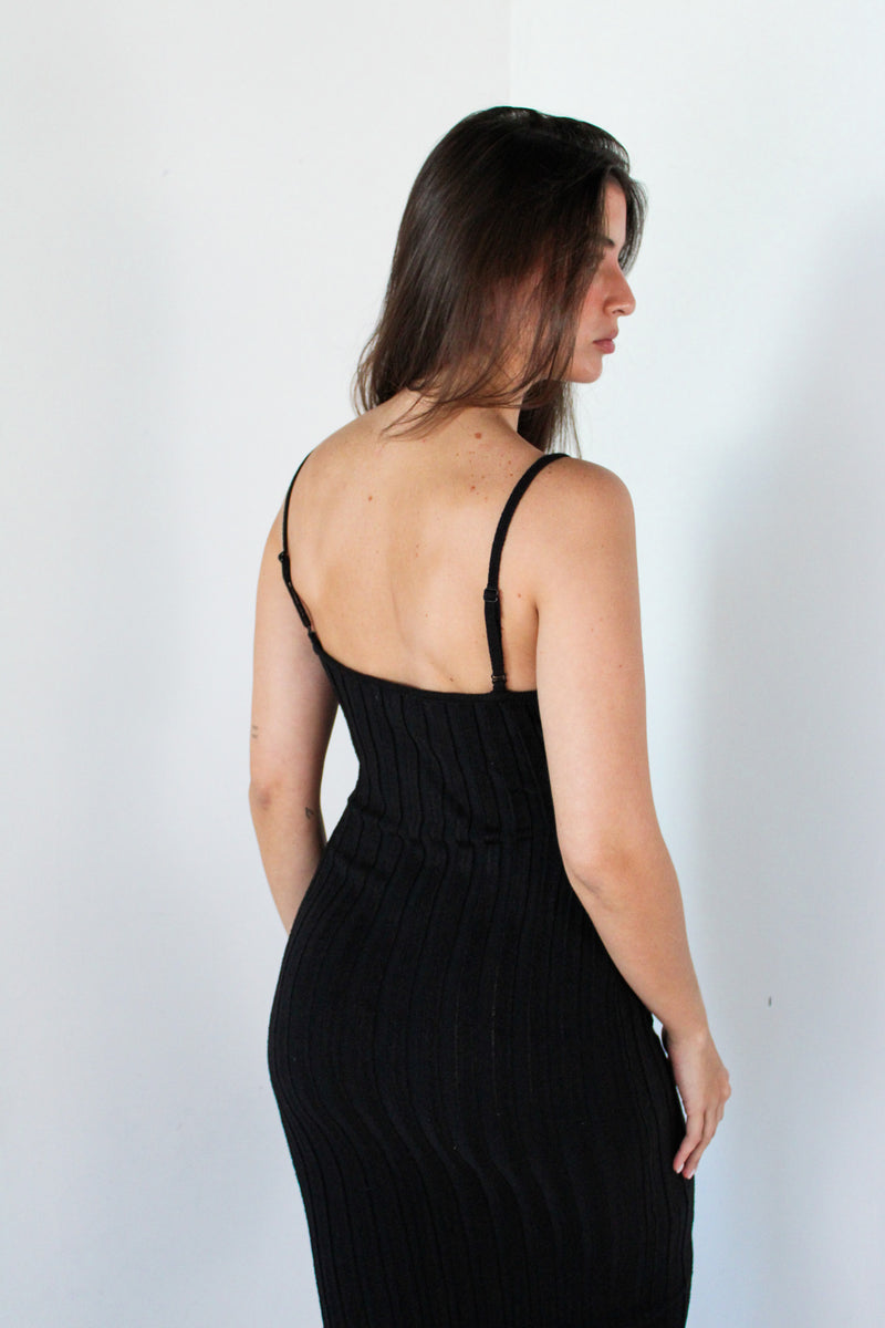 Ribbed Midi Dress