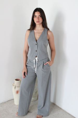 Grey Vest & Pant Set