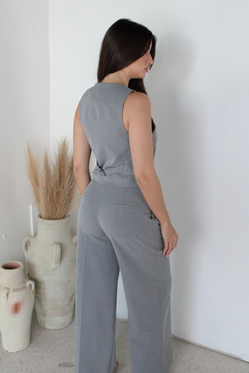 Grey Vest & Pant Set