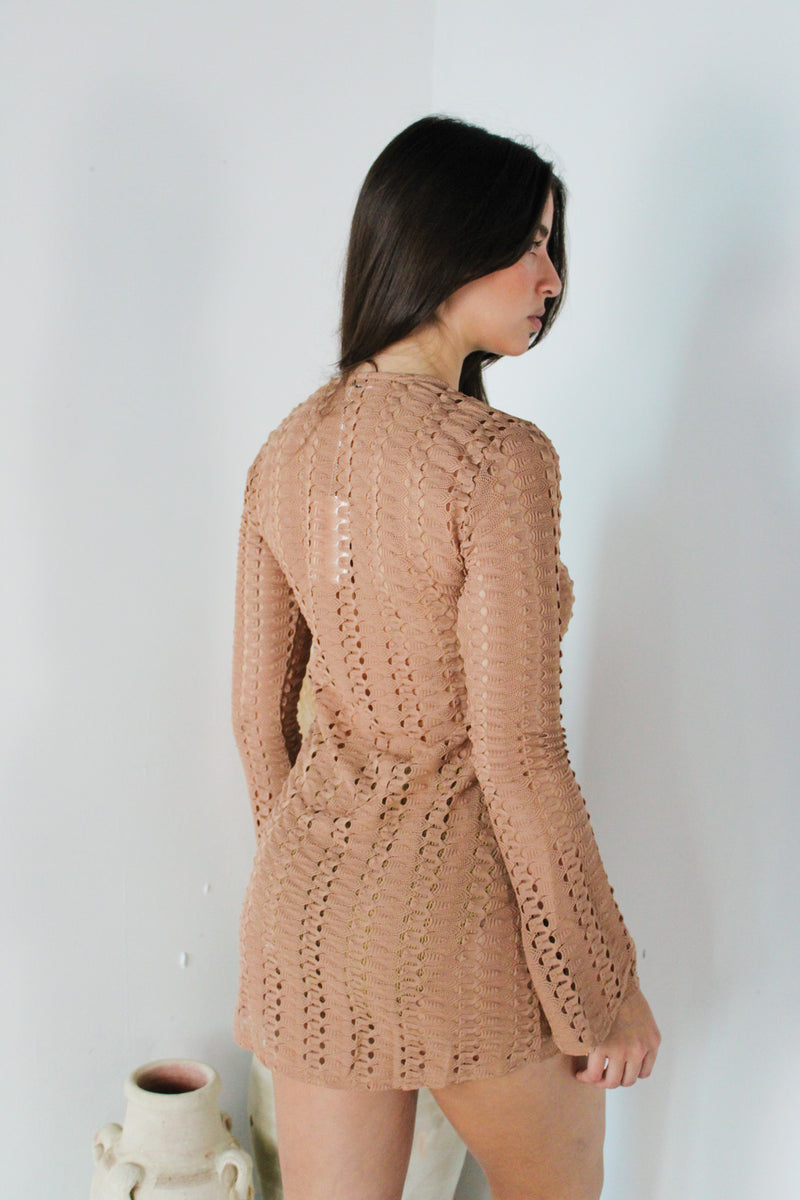 Lace Up Cover Up Dress