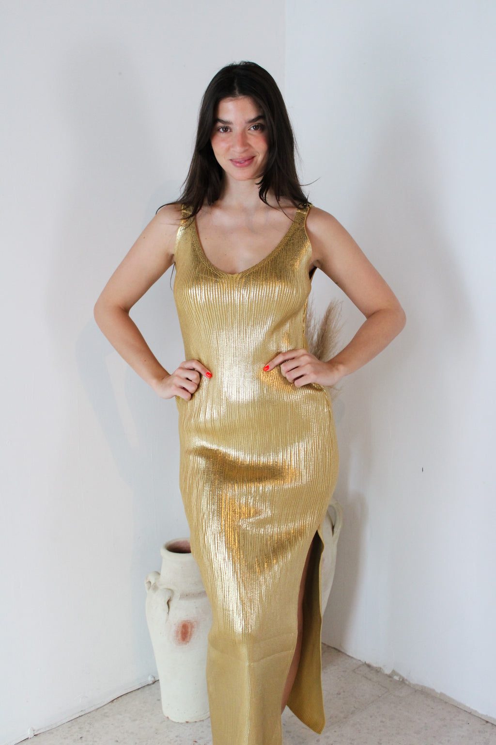 Gold Metallic Dress