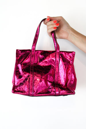 Hot Pink Metallic Bag