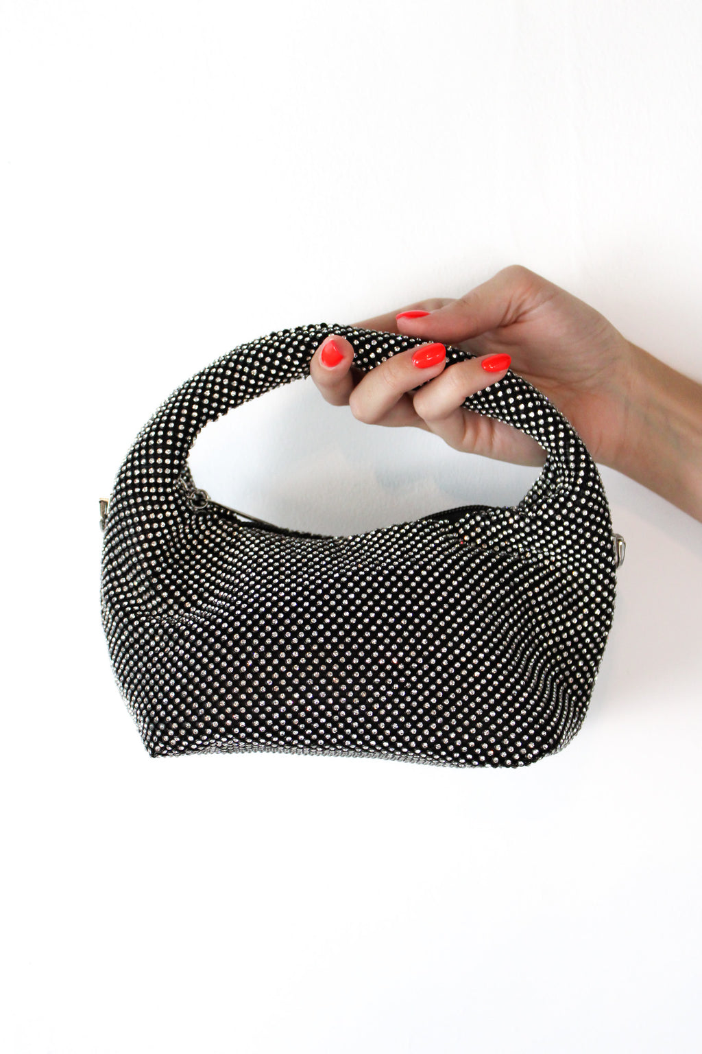 Mesh Black Silver Bag