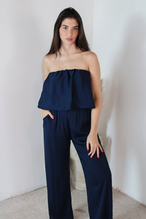 Satin Tube Jumpsuit