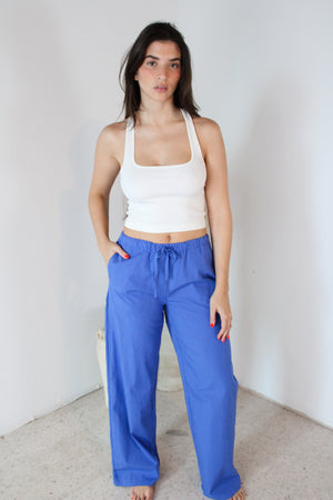 Blue Striped Trousers