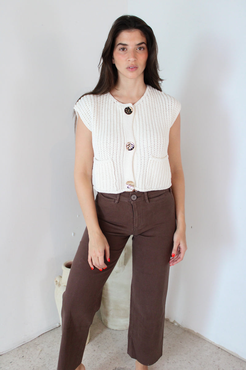 Coffee Crop Wide Leg Jeans