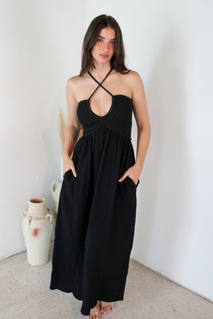 Gauze Crochet Maxi Dress