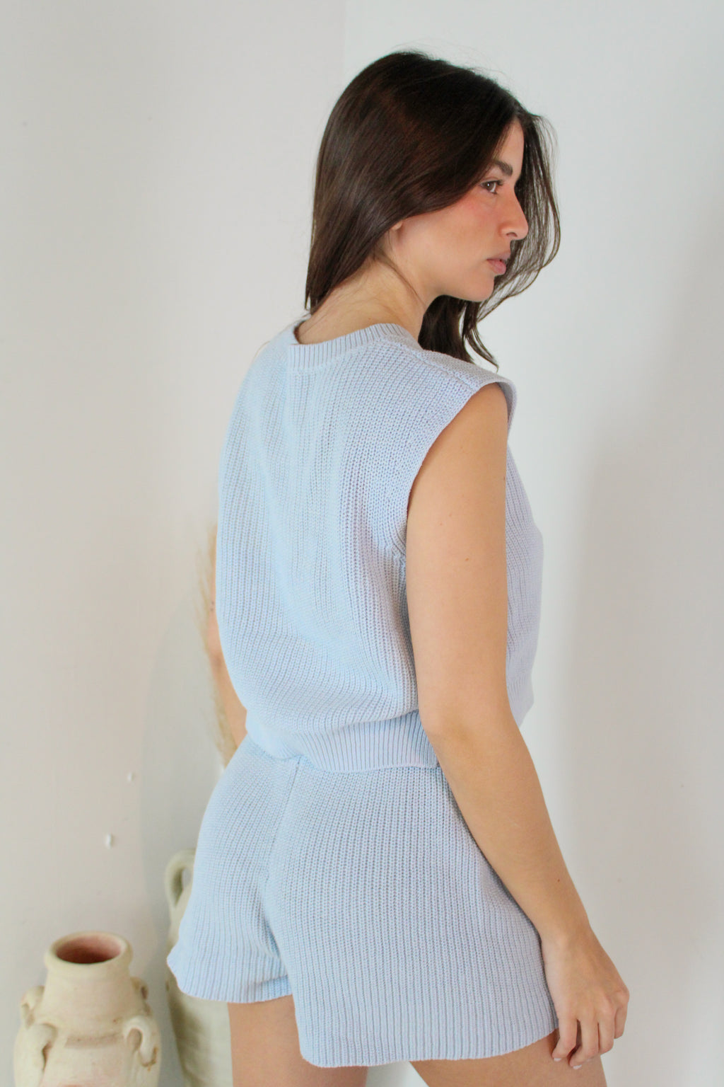 Lt Blue Knit Set