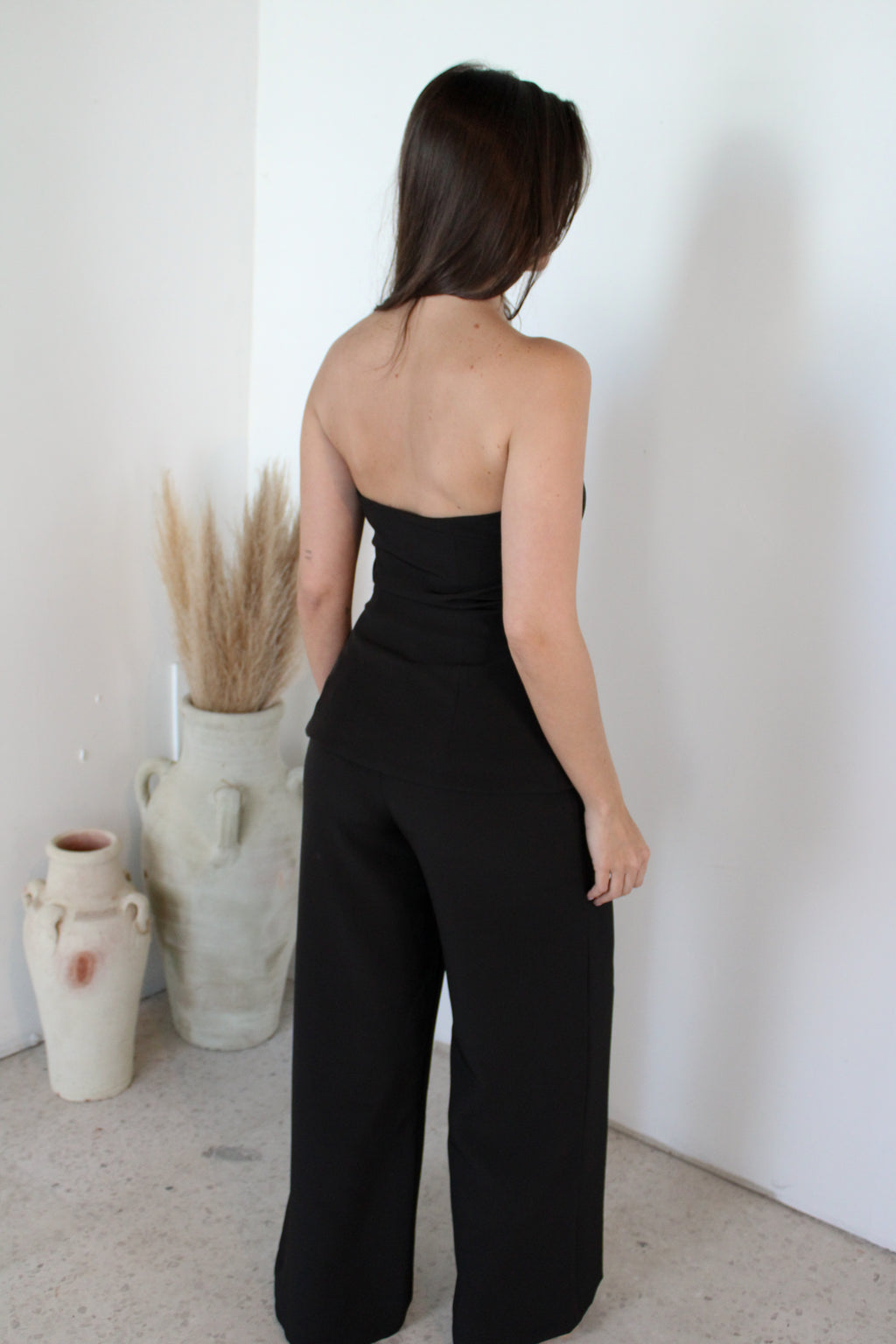 Button Front Tube Top & Trouser Set