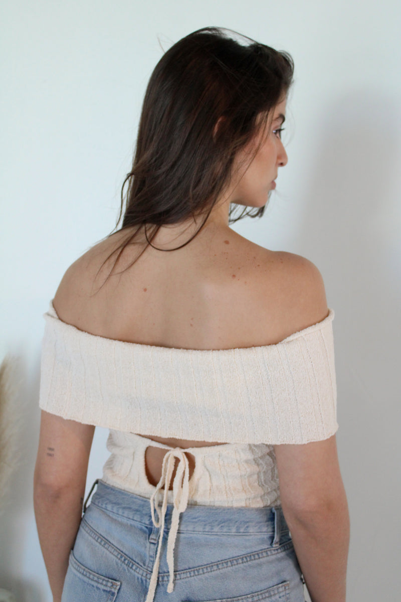 Off Shoulder Sweater Top