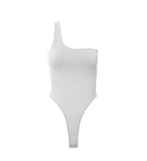 One Shoulder Smooth Tank Bodysuit