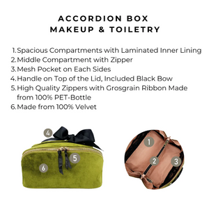 Accordion Box Makeup & Toiletry Velvet