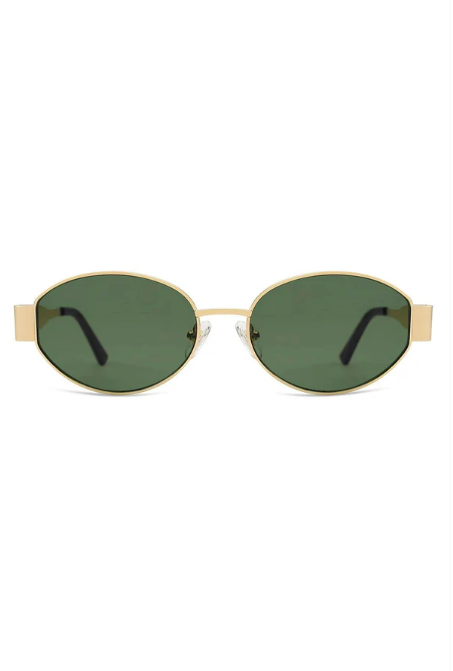 Kate Gold with Green & Black Temples