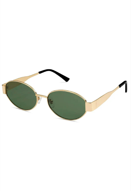 Kate Gold with Green & Black Temples