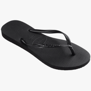 Black Slim Flip Flops